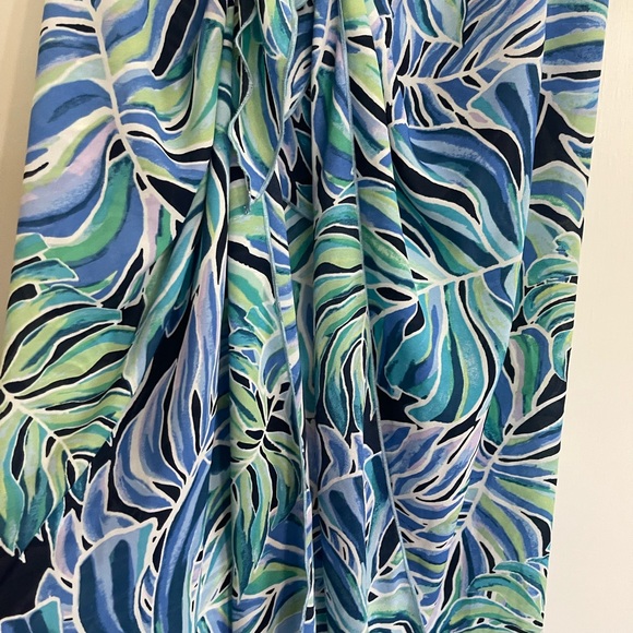 J. Valdi Women’s Blue and Green Wrap Skirt Swimsuit Cover One Size - Picture 4 of 5